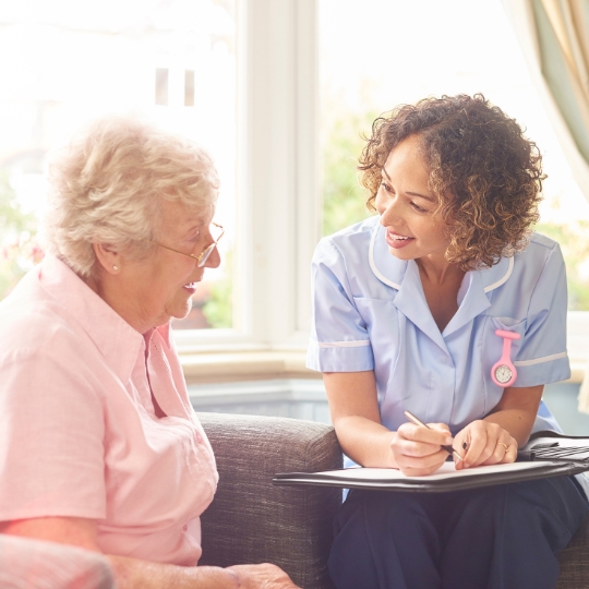 Pflegekraft im Einsatz